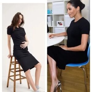 Hatch Black Midi Dress